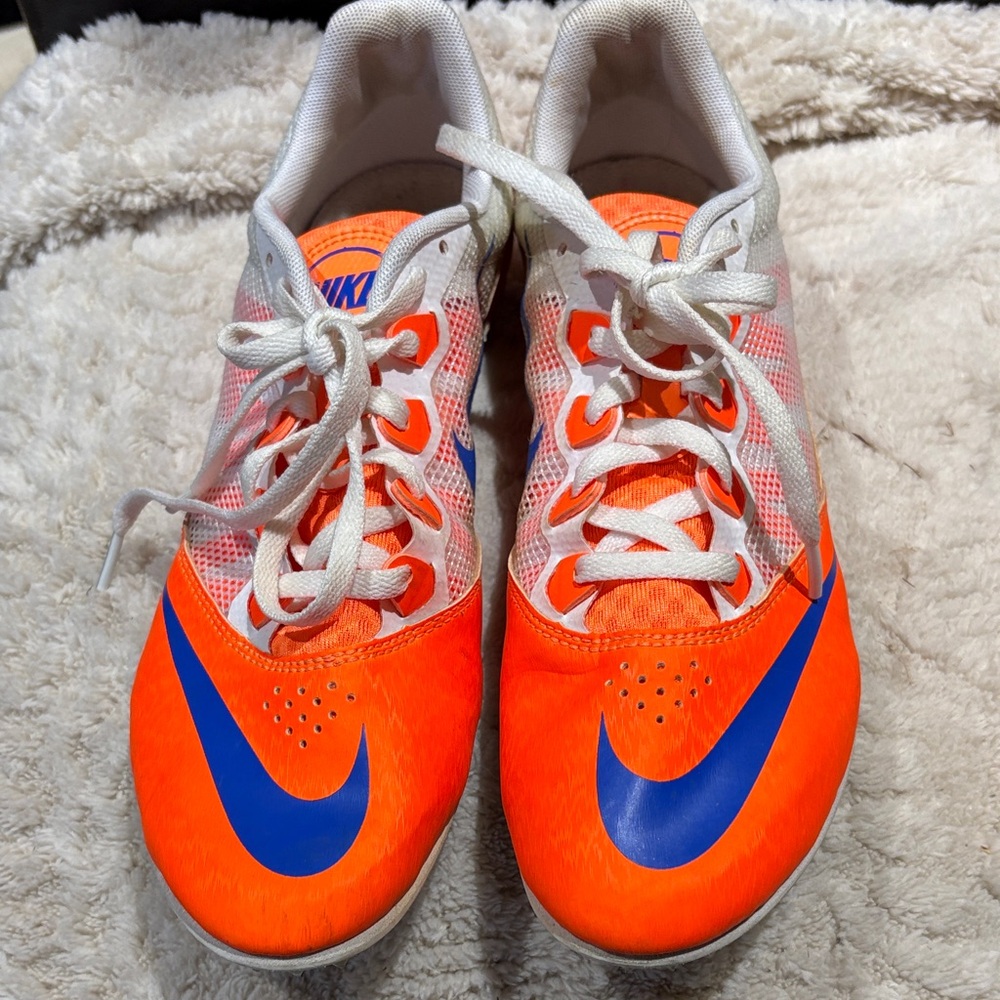 Nike womens orange and Blue Training cleats